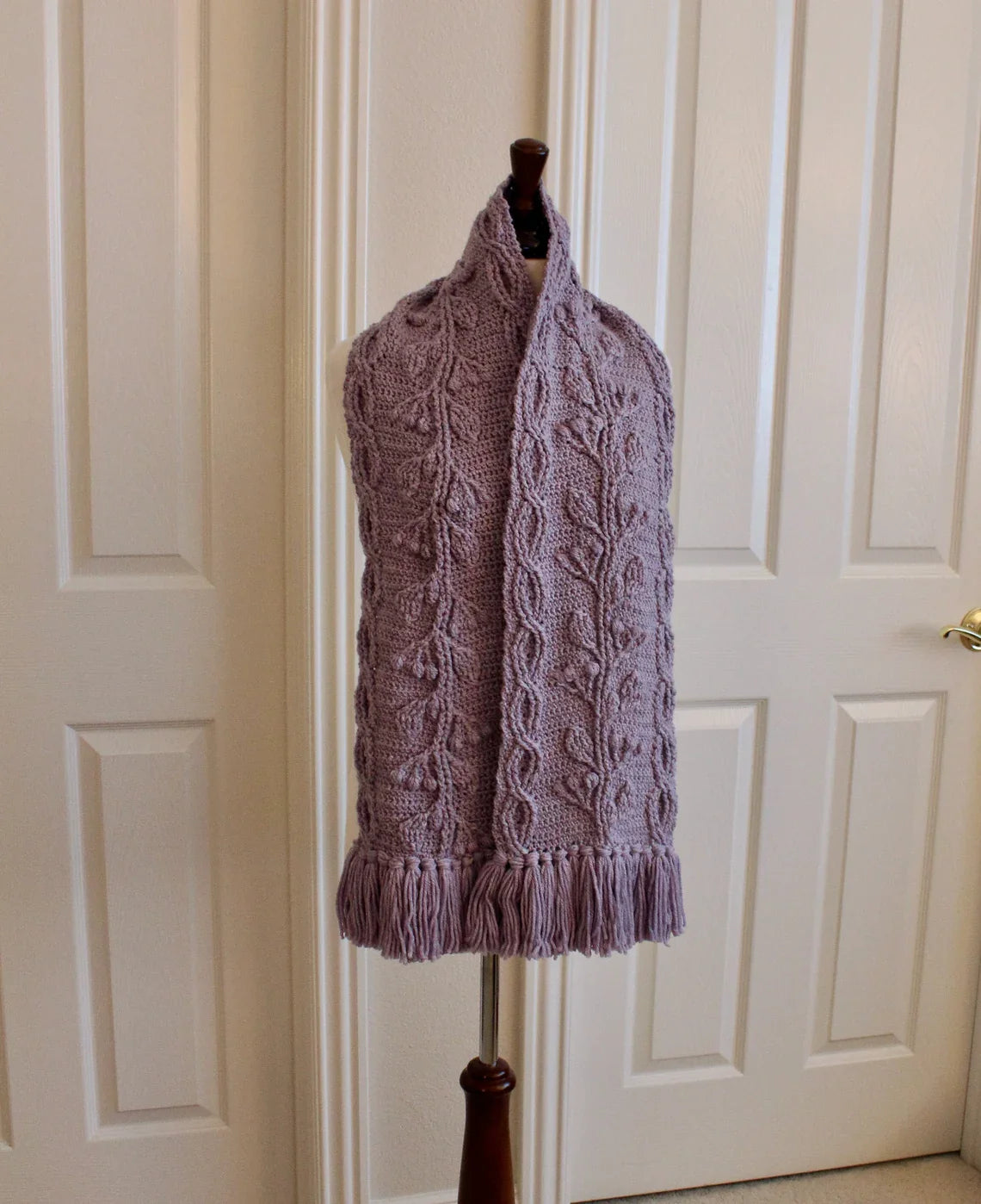 Celtic Garden Braided Cable Scarf Crochet Pattern