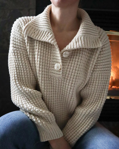 Button Up Pullover Crochet Pattern