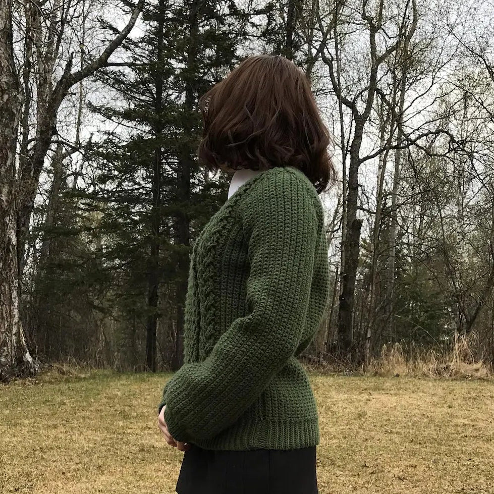 Oversized Cable Stitch Sweater Crochet Pattern