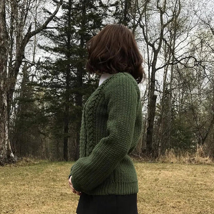 Oversized Cable Stitch Sweater Crochet Pattern