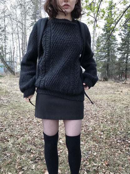 Oversized Cable Stitch Sweater Crochet Pattern