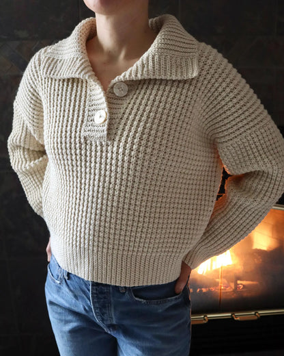 Button Up Pullover Crochet Pattern