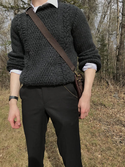 Oversized Cable Stitch Sweater Crochet Pattern