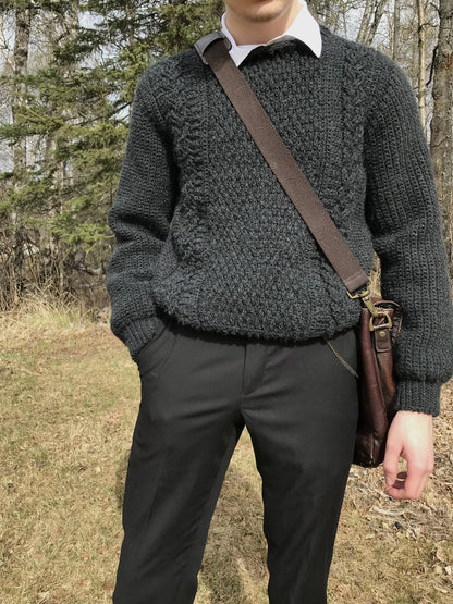 Oversized Cable Stitch Sweater Crochet Pattern