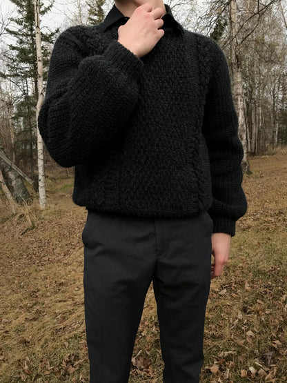 Oversized Cable Stitch Sweater Crochet Pattern