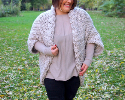 Cable Shrug Crochet Pattern