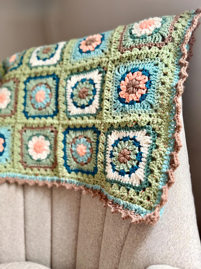 Chloe Granny Square Blanket Crochet Pattern