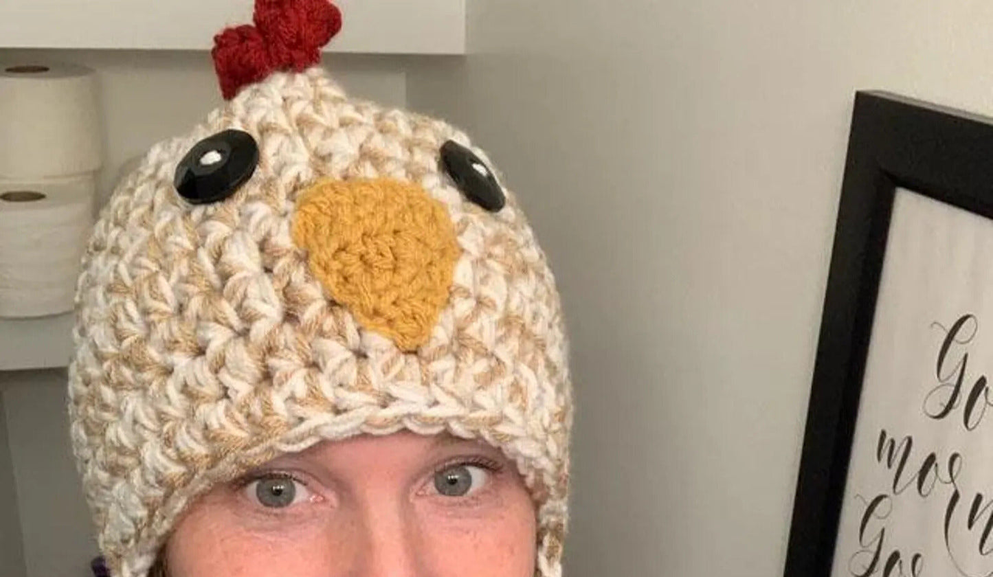 Chicken Hat Crochet Pattern