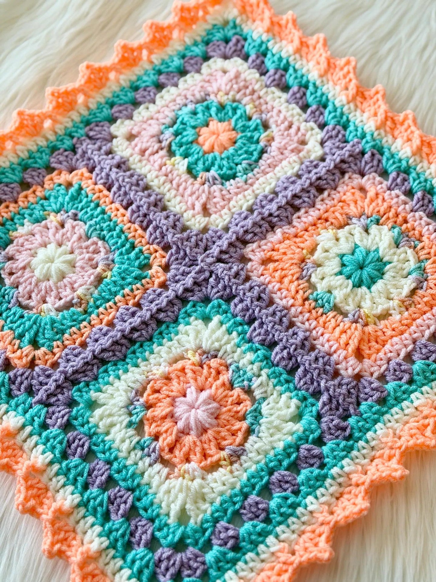 Chloe Granny Square Blanket Crochet Pattern