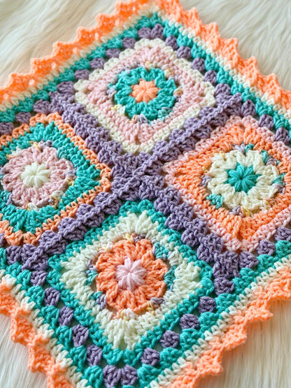 Chloe Granny Square Blanket Crochet Pattern