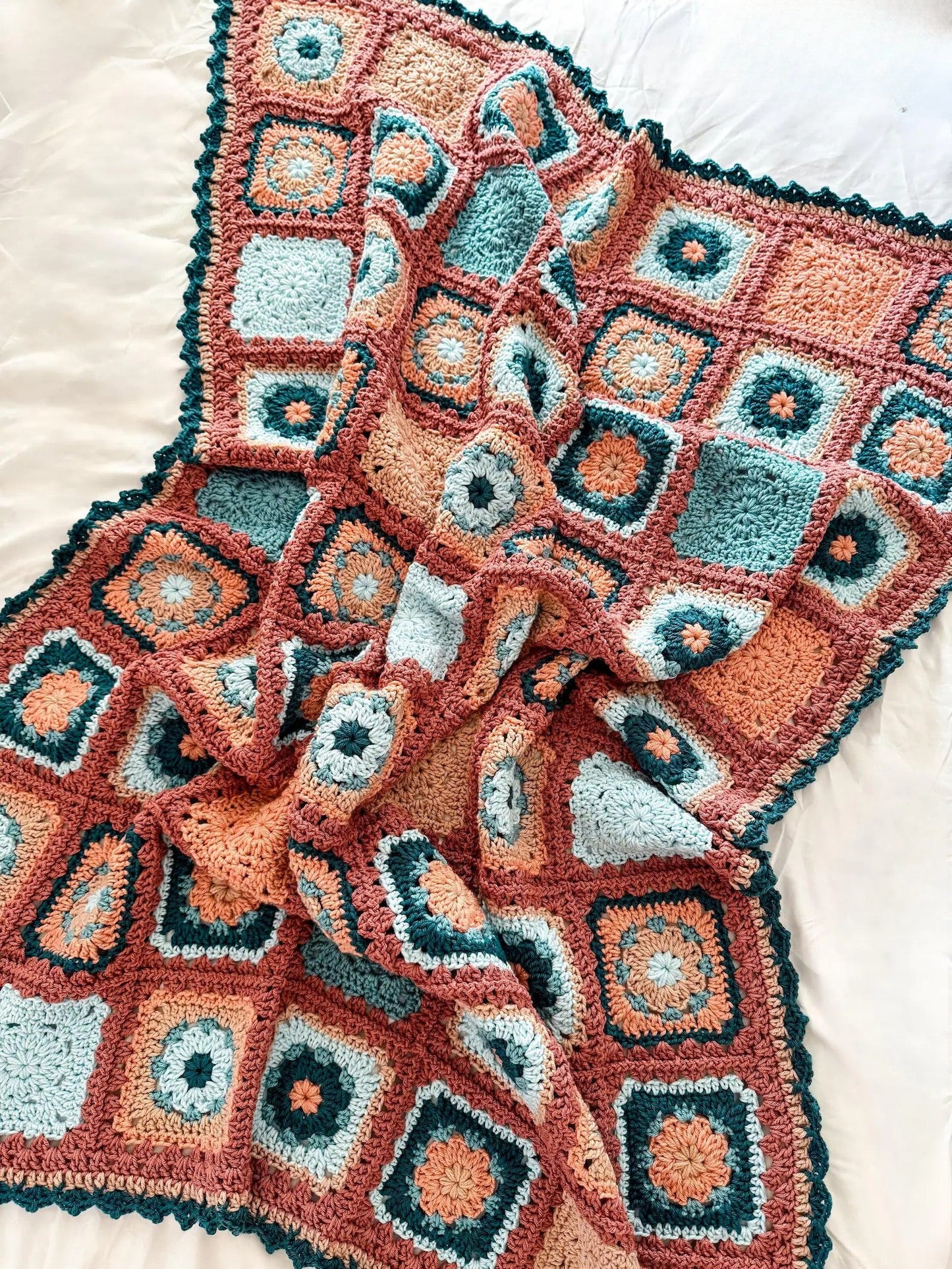 Chloe Granny Square Blanket Crochet Pattern