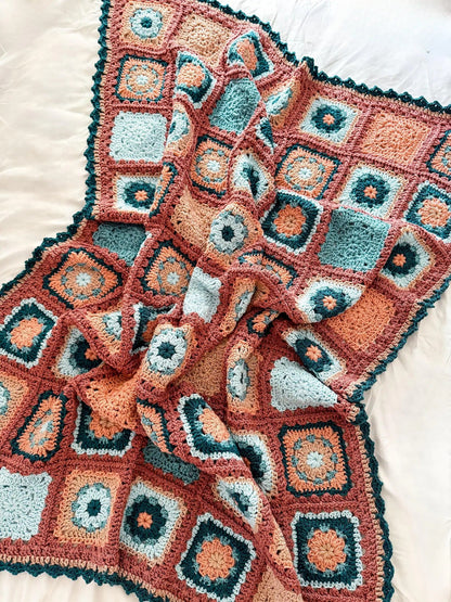 Chloe Granny Square Blanket Crochet Pattern