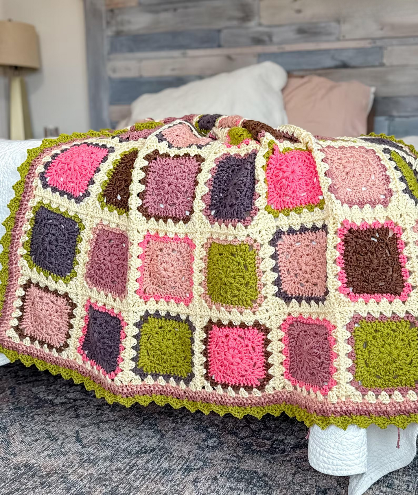 Chloe Granny Square Blanket Crochet Pattern