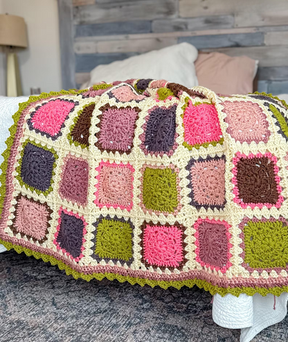 Chloe Granny Square Blanket Crochet Pattern