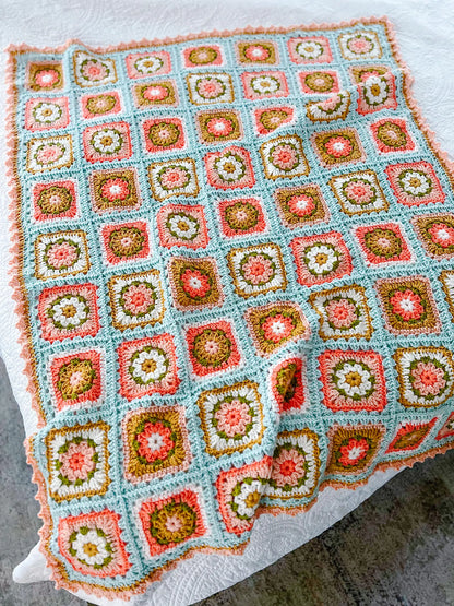 Chloe Granny Square Blanket Crochet Pattern