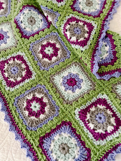Chloe Granny Square Blanket Crochet Pattern
