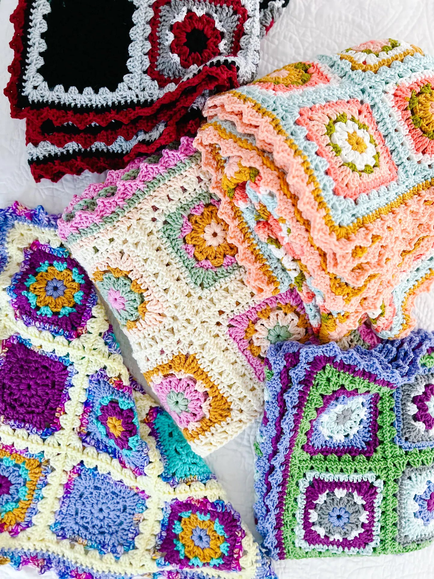 Chloe Granny Square Blanket Crochet Pattern
