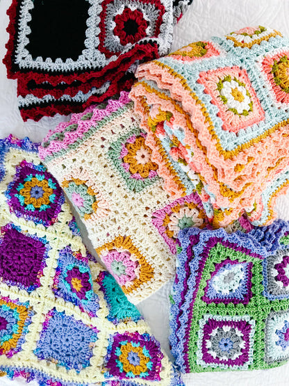 Chloe Granny Square Blanket Crochet Pattern