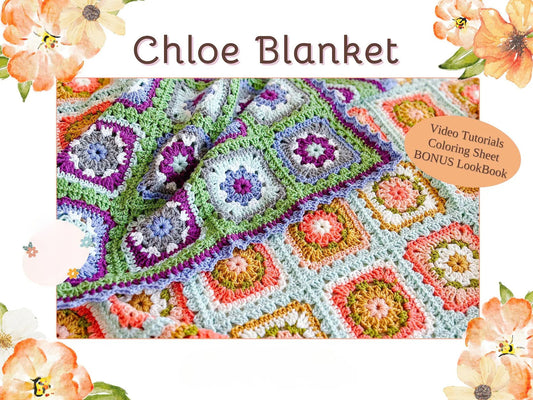 Chloe Granny Square Blanket Crochet Pattern