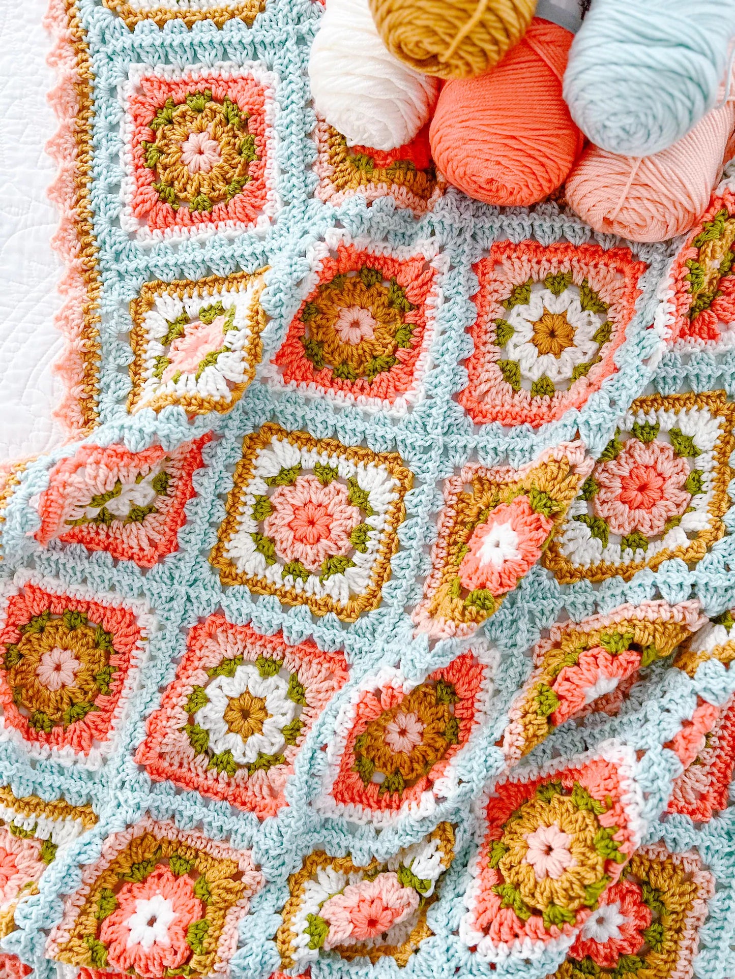 Chloe Granny Square Blanket Crochet Pattern
