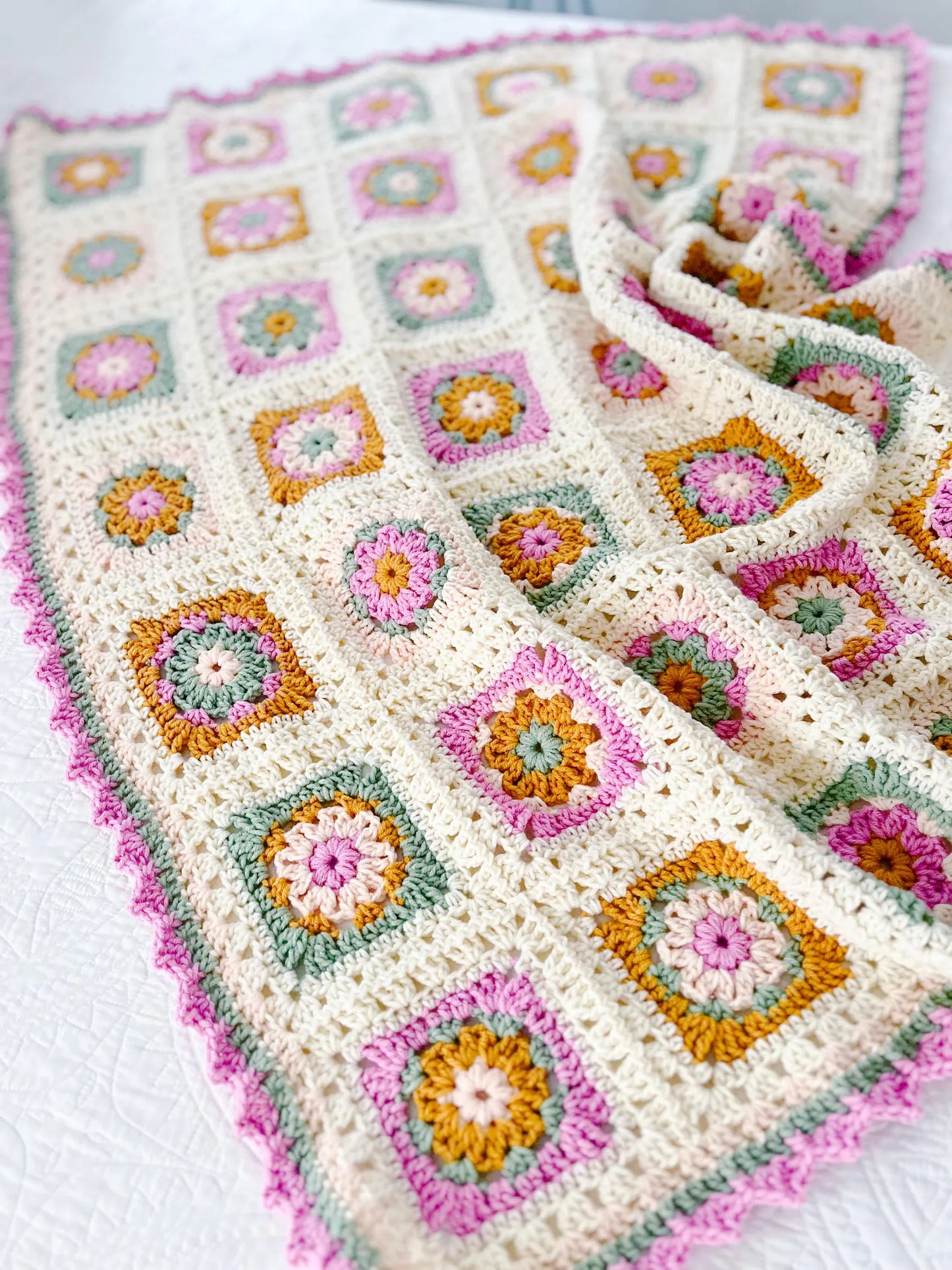 Chloe Granny Square Blanket Crochet Pattern