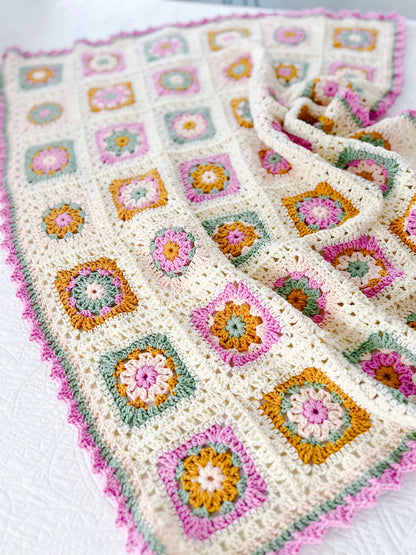Chloe Granny Square Blanket Crochet Pattern