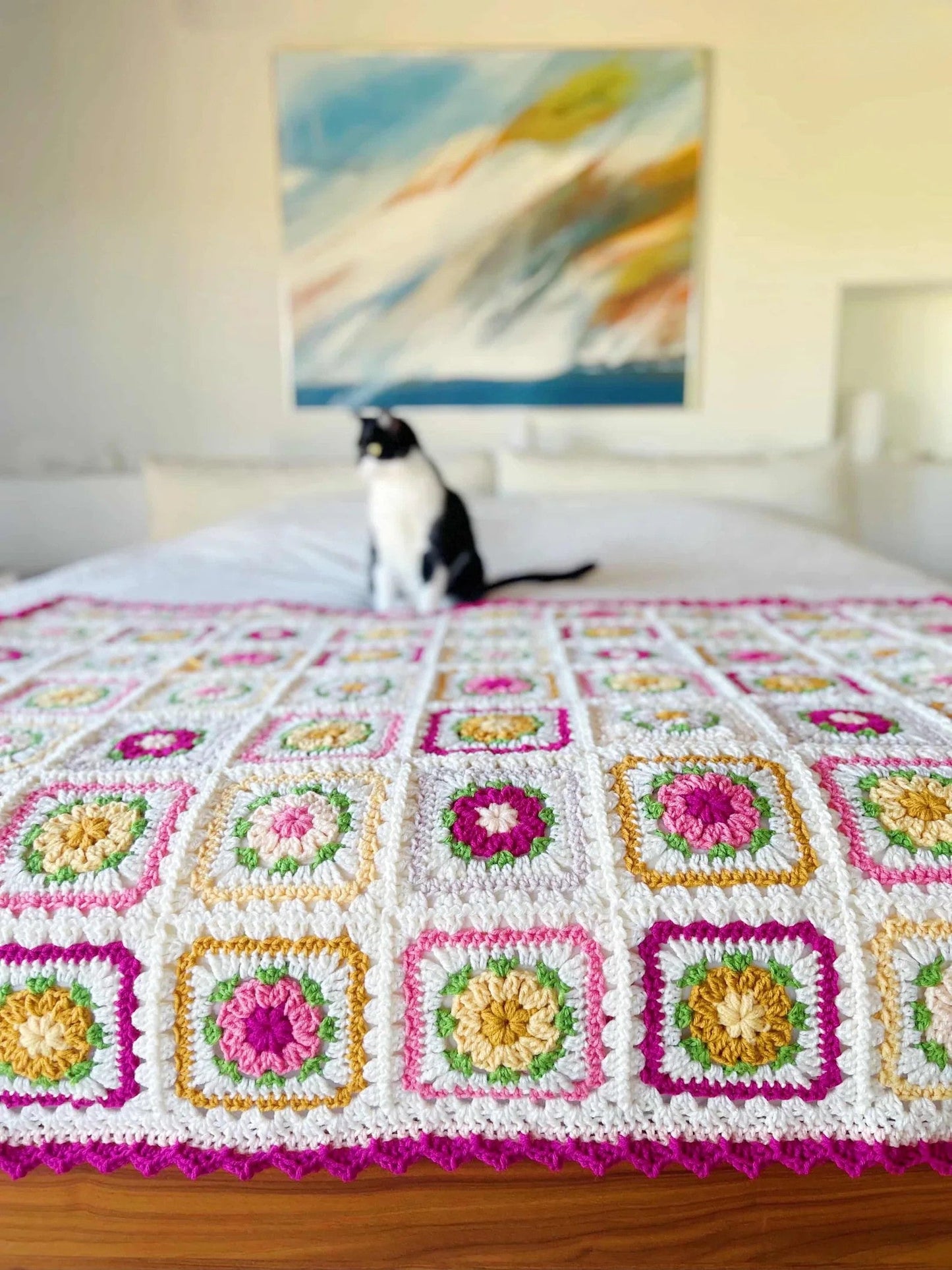 Chloe Granny Square Blanket Crochet Pattern