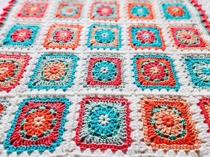 Chloe Granny Square Blanket Crochet Pattern