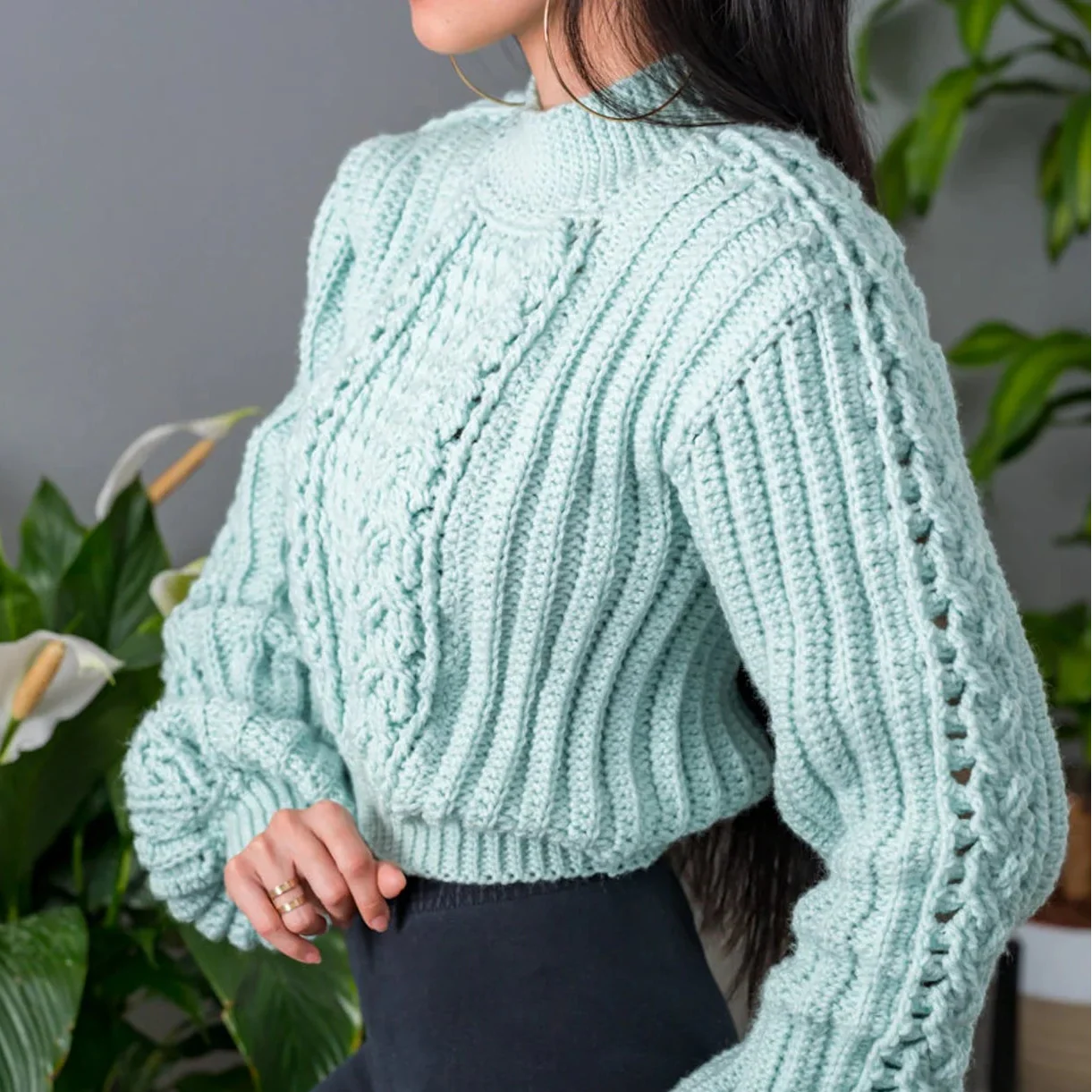 Cable Stitch Sweater Crochet Pattern