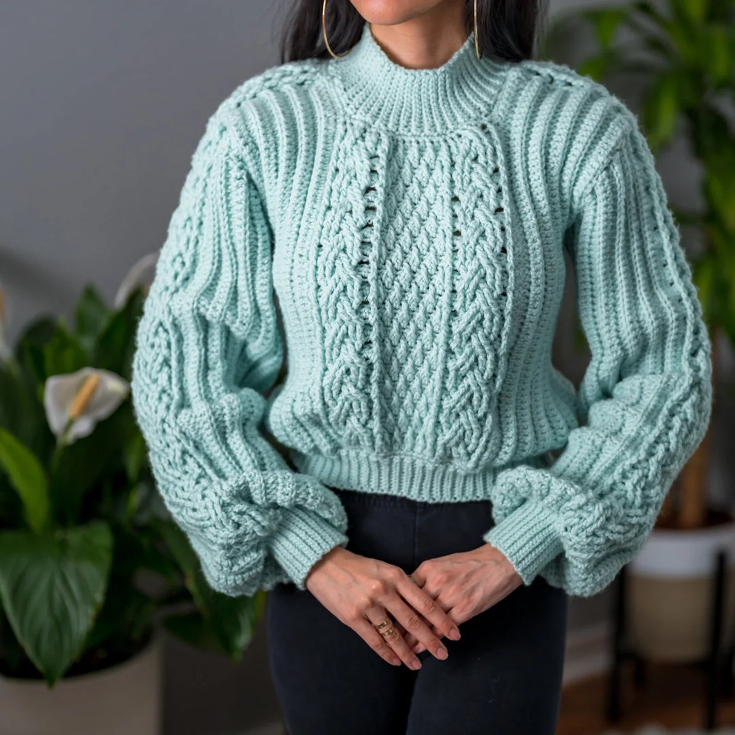 Cable Stitch Sweater Crochet Pattern