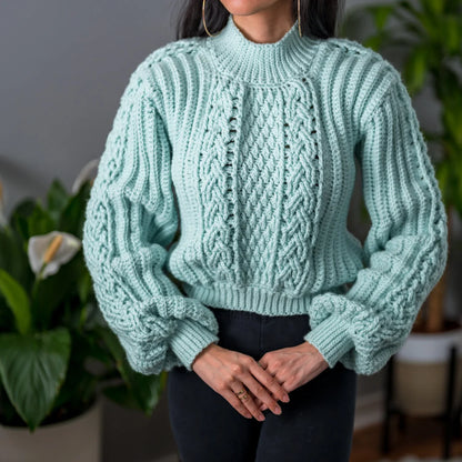 Cable Stitch Sweater Crochet Pattern