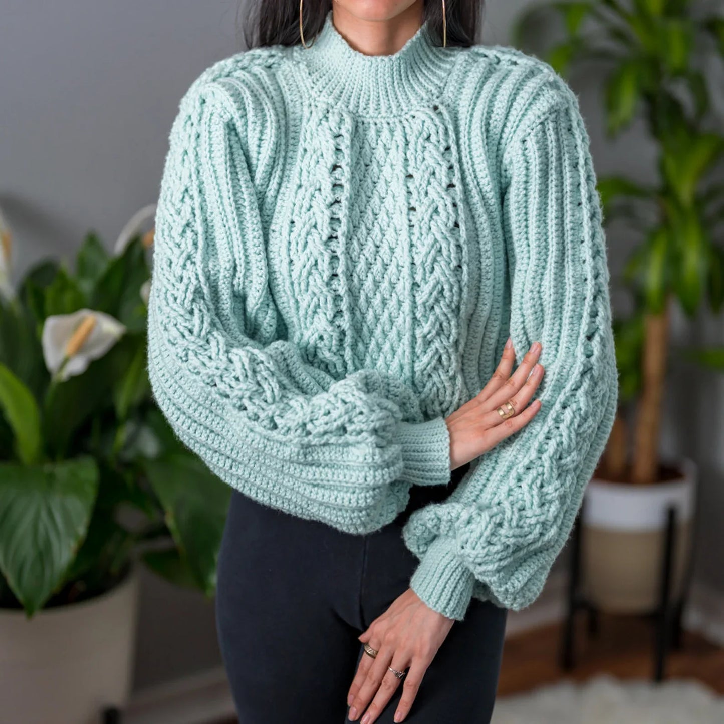Cable Stitch Sweater Crochet Pattern