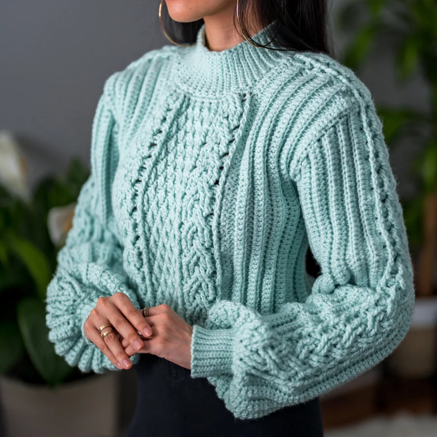 Cable Stitch Sweater Crochet Pattern
