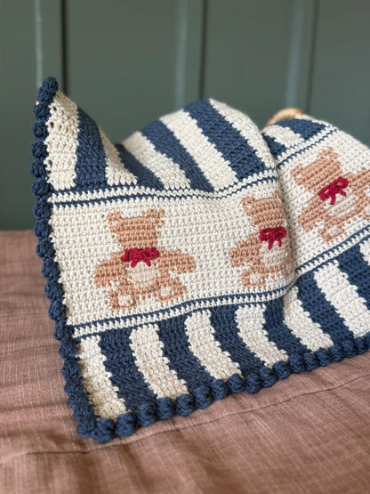 Vintage Goose and Bear Blanket Crochet Pattern