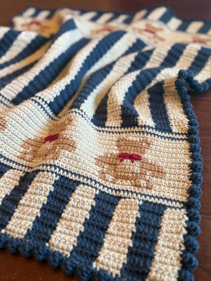 Vintage Goose and Bear Blanket Crochet Pattern