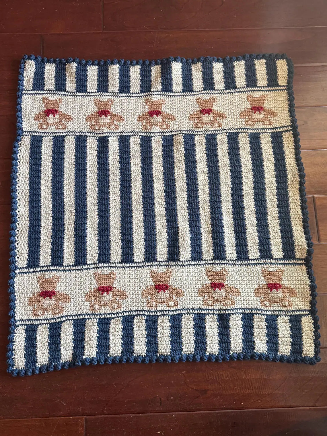 Vintage Goose and Bear Blanket Crochet Pattern
