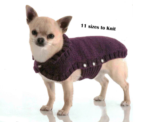 Dog Coat Sweater Knitting Pattern