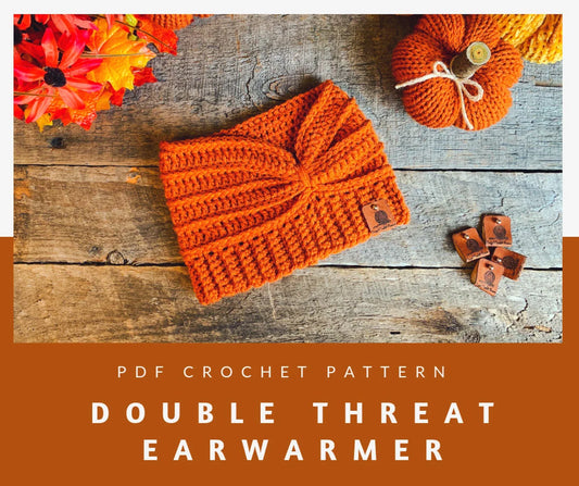 Double Threat Ear Warmer Crochet Pattern