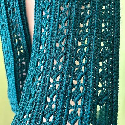 Diamond Vines Scarf Crochet Pattern