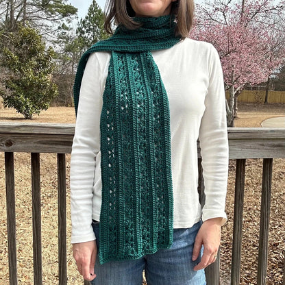 Diamond Vines Scarf Crochet Pattern
