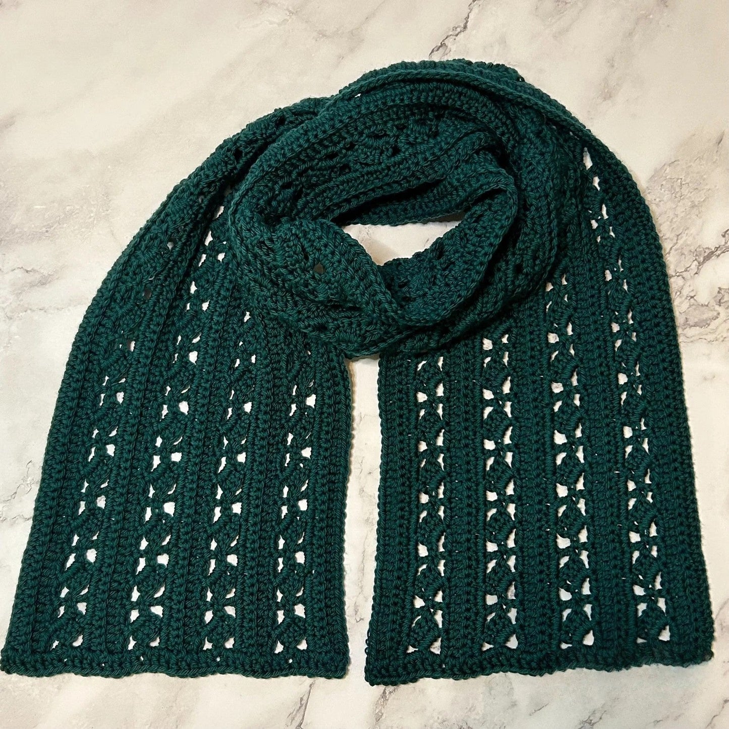 Diamond Vines Scarf Crochet Pattern