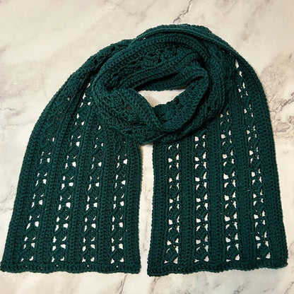 Diamond Vines Scarf Crochet Pattern