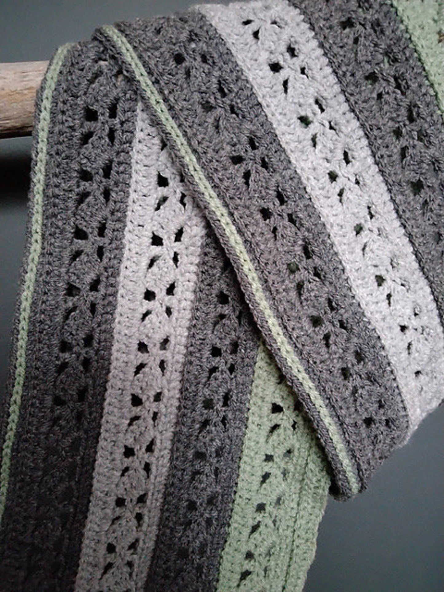 Diamond Vines Scarf Crochet Pattern