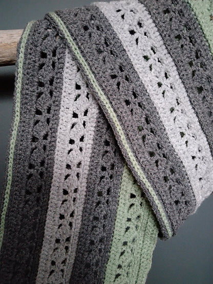 Diamond Vines Scarf Crochet Pattern