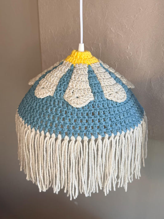 Daisy Pendant Lamp Crochet Pattern