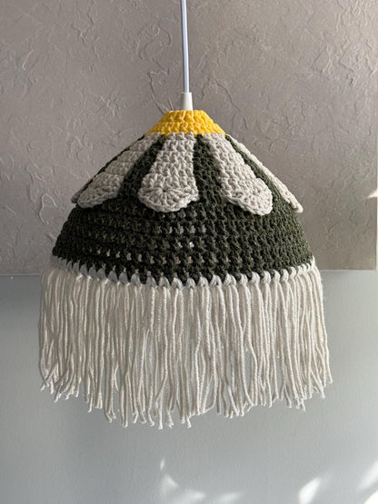 Daisy Pendant Lamp Crochet Pattern