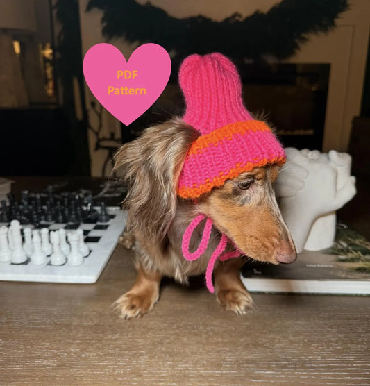 Dog Beanie Knitting Pattern