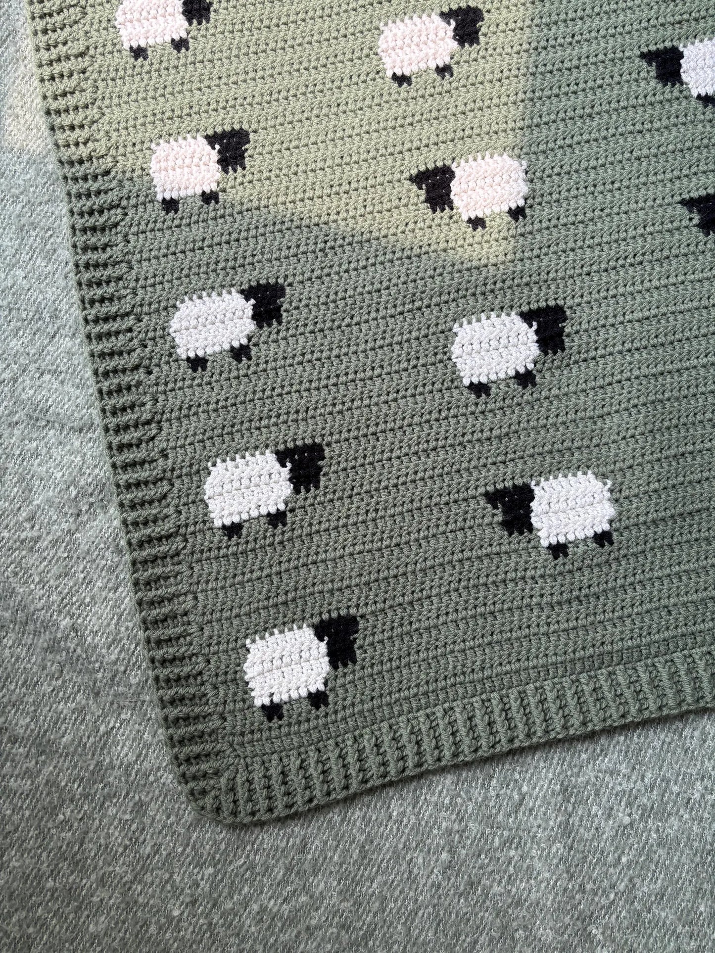 Ewe Baby Blanket Crochet Pattern