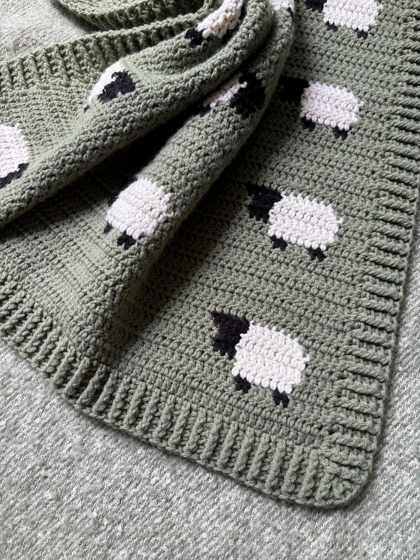 Ewe Baby Blanket Crochet Pattern