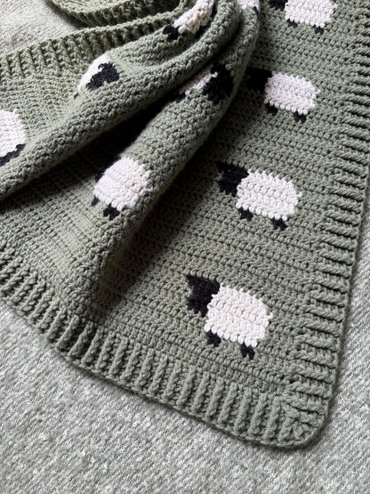 Ewe Baby Blanket Crochet Pattern